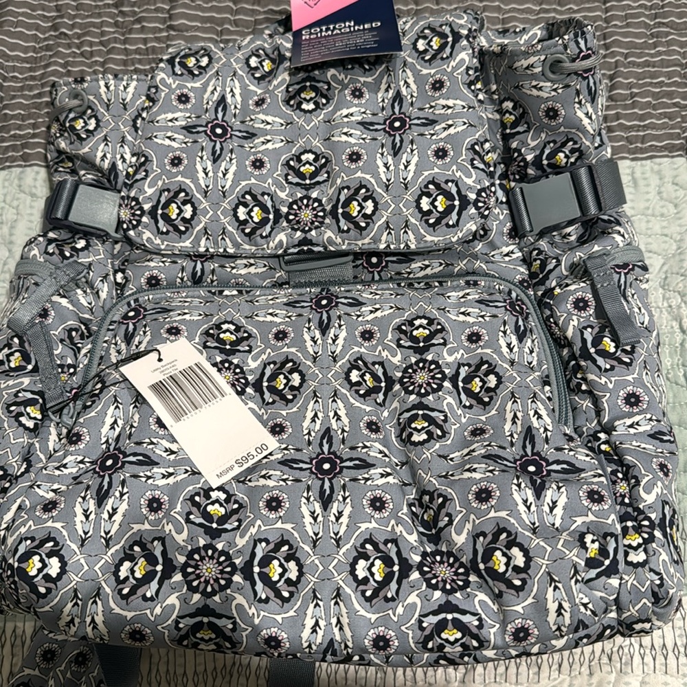 Vera Bradley Utility Backpack in Plaza Tile Pattern